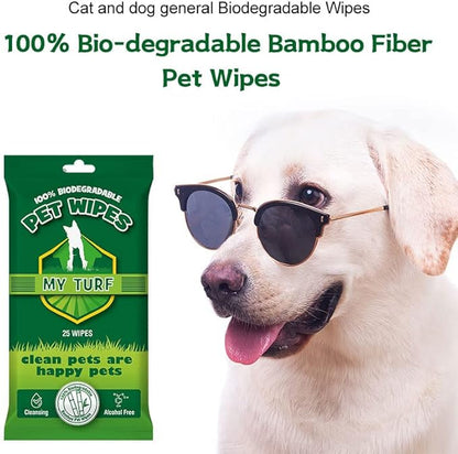 Unscented Dog Wipes – 25 pcs Pet Wipes for Paw Face Ears and Butt – Cat & Dog Wipes Cleaning – Kitten and Puppy Grooming Bath Wipes 6x8 Inch