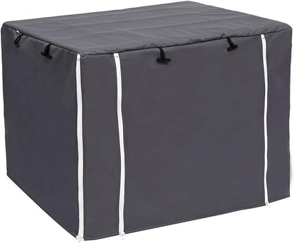 Dog Crate Cover for Wire Crates Kennel 2 Doors Heavy Duty Waterproof Windproof Soundproof Pet Cage Cover Home Decoration - Cover only - Dark Grey - Fits 30 Inch Crates