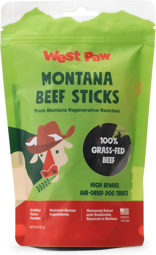WEST PAW, Air Dried Dog Treat, Montana Beef Stick