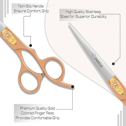 Straight Dog Grooming Scissor- 7.5” Scissor for dogs,Japanese Stainless Steel Ergonomic Pet Grooming Scissor, Heavy Duty Sharp and Comfortable Grooming Scissor for Dogs,Cats and Other Animals