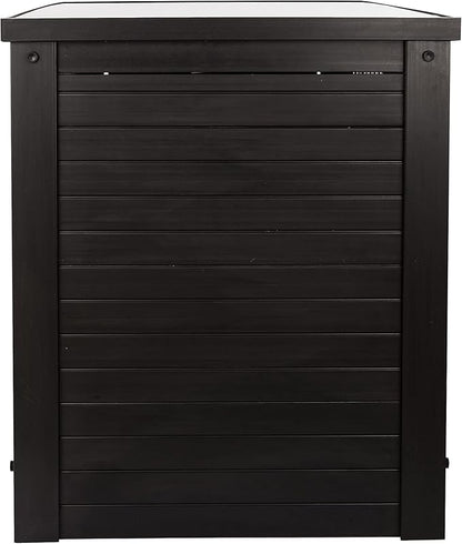 New Age Pet ECOFLEX Dog Crate End Table - Furniture-Style Pet Crate for Crate Trained Dogs - Stainless Steel Tubing & a Latched Closure - 10 Year Manufacturer's Warranty, Large, Black