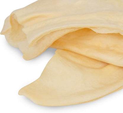 Premium Cow Ears For Dogs, Thick Cut & All-Natural Half Ears, 100% Grass Fed Beef, No Additives Or Hormones, Safe Rawhide Alternative, Great Dog Treat Alternative To Pig Ears, Bully Sticks, Dog Bones
