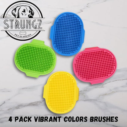 | Dog Bath Brush | 4 PCS Pet Grooming Brush | Pet Hair Removal Brush | Cat Hair Removal Brush | Dog Grooming Bath Brush | Pet Rubber Brush | Pet Silicone Brush | Dog Shampoo Brush
