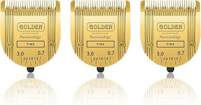 Adjustable 5 in 1 Blades Compatible with WAHL Arco,Bravura .Chromado，Creativa，Figura Dog Clippers for Dogs Grooming(Gold/3PC)
