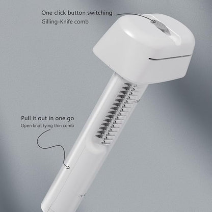 OLizee® 3-in-1 Multi-Function Pet Hair Comb Brush Heads Pet Care Tool for Tangled Knotted Loose Matted Hair Suitable for Long Short Hair Safe Skin-Friendly Washable Stainless Steel Comb Pink
