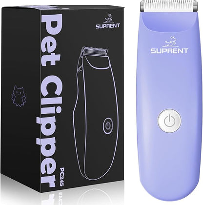 SUPRENT Pet Grooming Clippers for Matted Hair Cat, Low Noise Hair Trimmer Kit for Long Fur, Waterproof Portable USB Rechargeable Professional Pet Grooming Supplies Cordless Shaver for Small Dog Pets