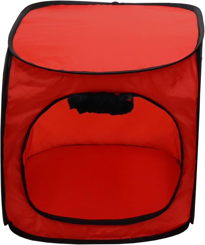 Portable Pop Up Dog Crate-Medium Red