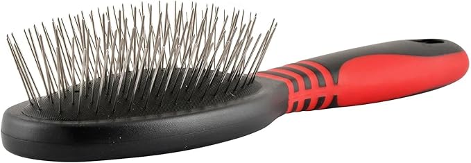 Jeffers Pet Single Sided Pin Brush - Grooming Tool for Dogs, Cats, Small Animals, Pin Brush for Detangling & Nylon Bristles for Smooth Finish, Ergonomic Handle, Perfect for Medium to Long Coats