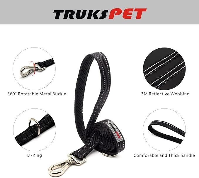 Dog Harness and Leash Set, Step in no Pull Dog Harness Adjustable Reflective Padded Mesh Fabric Dog Vest for Extra-Small/Small Medium Dogs and Cats-XS-Black