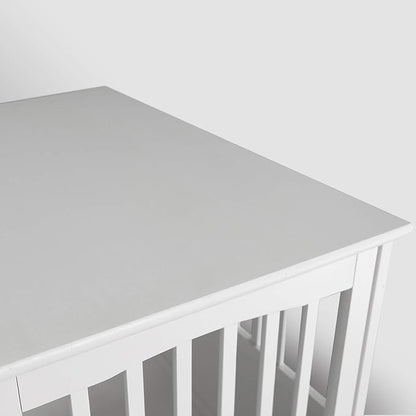 Casual Home Wooden Large Pet Crate, End Table, White 36.50" x 24.00" x 29.25"