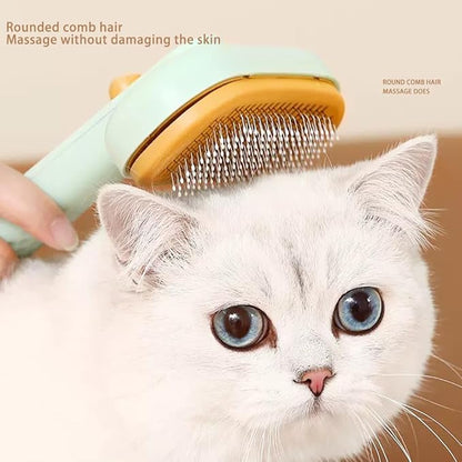 Self Cleaning Slicker Brush,Pet Grooming Brushes For Long Short Haired Dogs Cats, Removes Loose Undercoat & Tangled Hair And Shedding Hair Fur, For All Kind Of Animals (green)