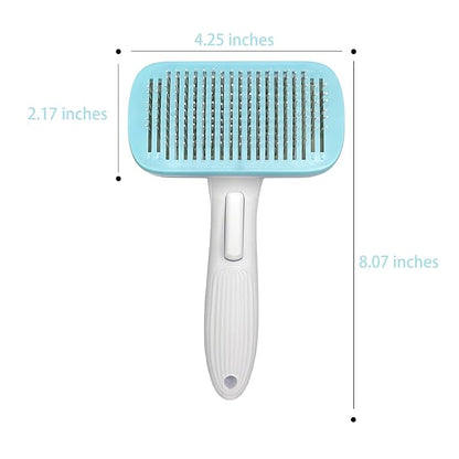 Deshedder Brush for Dogs Short Long Hair with Self Cleaning to Easy Shedding,Suitable for Cats Bunnies,Blue