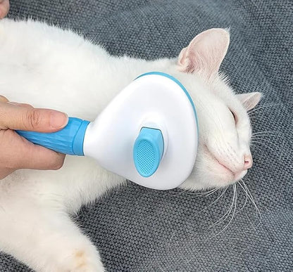 Self-Cleaning Slicker Brush for Dogs & Cats – Deshedding Pet Grooming Tool with Ergonomic Handle – Pain-Free, Rust-Resistant Bristles – Eco-Friendly for Long & Short Coats