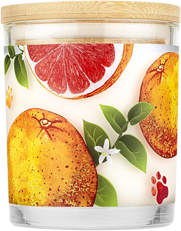 Pet House 9 oz Ruby Red Grapefruit Scented Pet Odor Candle, Clean Burning, Long Lasting, Plant Based Spring, Summer Scented Soy Candle, 60 Hour Burn Time