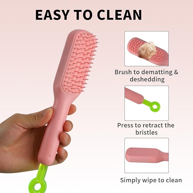 3 Pieces Retractable Puppy Brush, Puppy Brush for Small Dogs, Easily Tangle Tangled Hair, Gentle Hair Removal, Suitable for Yorkshire Terrier, Shih Tzu, Maltese, Teddy Dog, Etc.