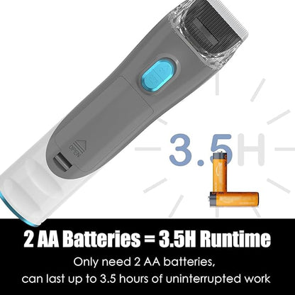 Pet Grooming Kit with 3.4L Oversized Vacuum Suction - 99% Pet Hair Removal - Professional Dog Clippers & Shedding Tools for Cats, Teddy, Poodle, Golden Retrievers (Pearly White)