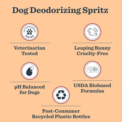 MRS. MEYER'S CLEAN DAY Dog Deodorizing Spray, White Peach Scent, 8oz