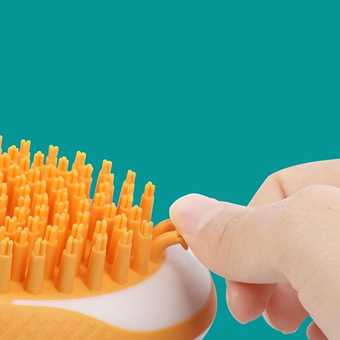 Dog Bath Brush - Massage Brush,Hair Removal Brush,Many Colours AvailableCleaning & Grooming Dog Bath Supplies (Orange)