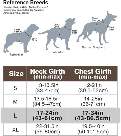Joytale No Pull Dog Harness for Extra Large Dogs, Reflective Pet Vest with Front Clip, Adjustable Soft Padded Harnesses with Easy Control Handle for Training and Walking, Brown, XL