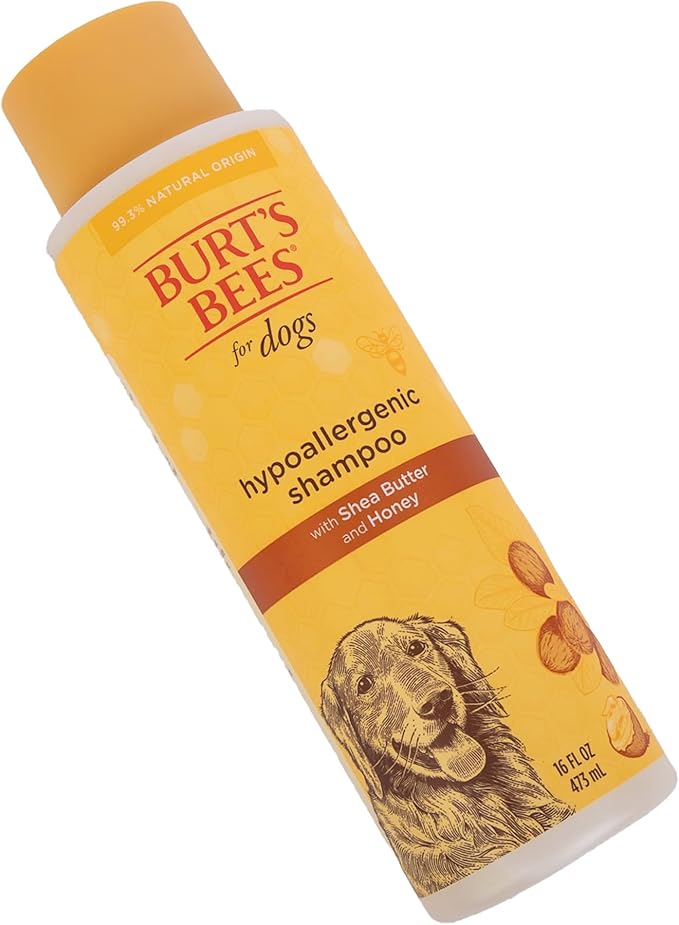 Burt's Bees for Pets Hypoallergenic Shampoo for Dogs with Shea Butter and Honey, 2pk, 95% Natural Origin Formulas, Shampoo for Sensitive Dogs - Gentle Dog Shampoo, 2pk, 16 oz