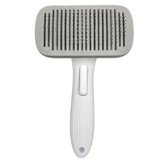 Deshedder Brush for Dogs Short Long Hair with Self Cleaning to Easy Shedding,Suitable for Cats Bunnies,Gray