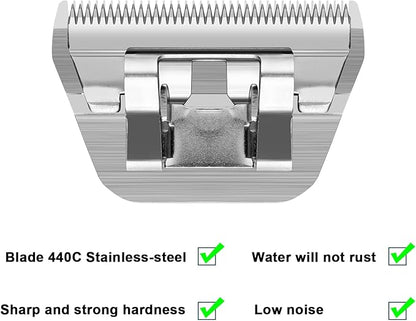 Size 30W Wide Detachable Pet Dog Grooming Blades-Cutting Length 1/50"（0.5mm）,Compatible with Andis,Oster A5,Wahl km10 Clippers
