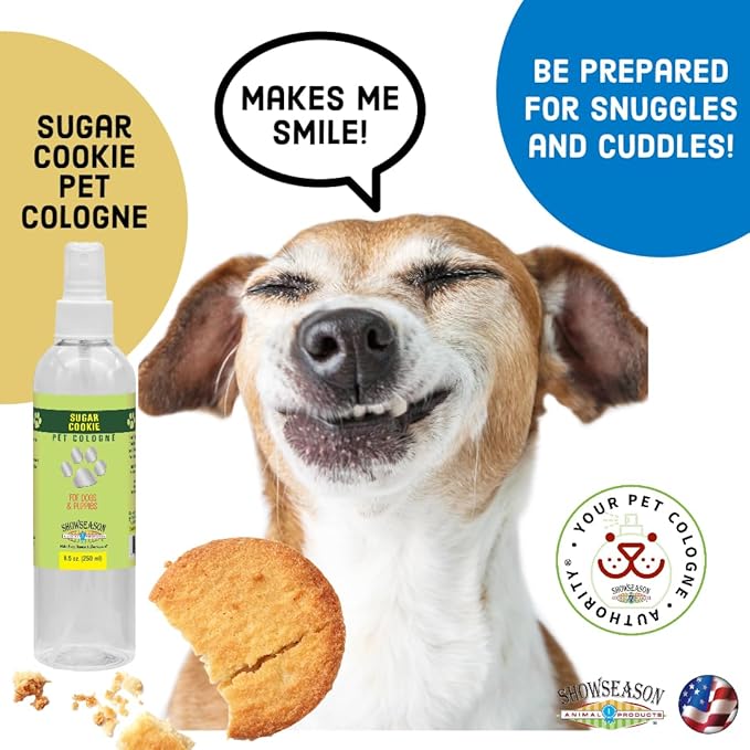 Showseason Sugar Cookie Dog Cologne 8.5 oz. | Long-Lasting Odor Eliminator | Dog Perfume| Paraben-Free | Biodegradable and Non-Toxic | Made In The USA
