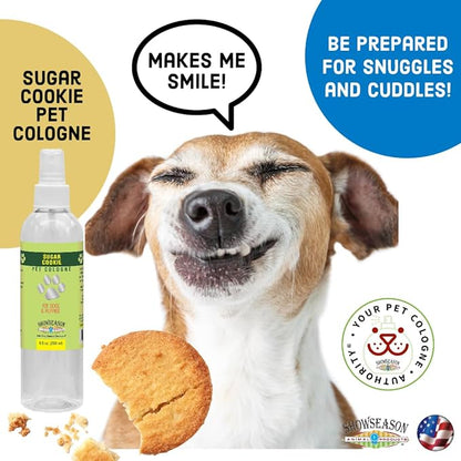 Showseason Sugar Cookie Dog Cologne 8.5 oz. | Long-Lasting Odor Eliminator | Dog Perfume| Paraben-Free | Biodegradable and Non-Toxic | Made In The USA