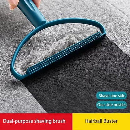 Pet Hair Removal Tool, 2-Sided with Shave and Smooth Surfaces, Large Size, Pet Cleaning Brush for Furniture (Rock Blue)