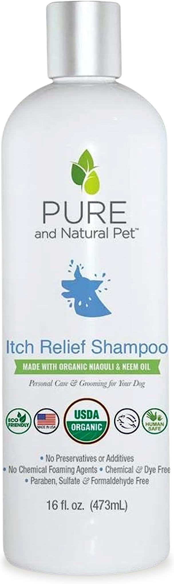 Pure and Natural Pet USDA Certified Organic Itch Relief Organic Shampoo 16 oz.