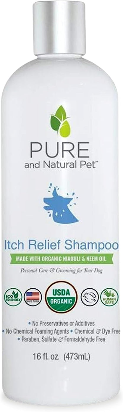 Pure and Natural Pet USDA Certified Organic Itch Relief Organic Shampoo 16 oz.