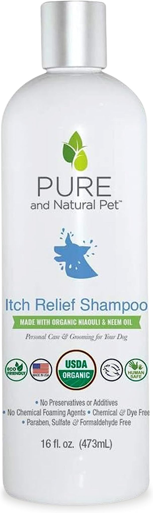 Pure and Natural Pet USDA Certified Organic Itch Relief Organic Shampoo 16 oz.
