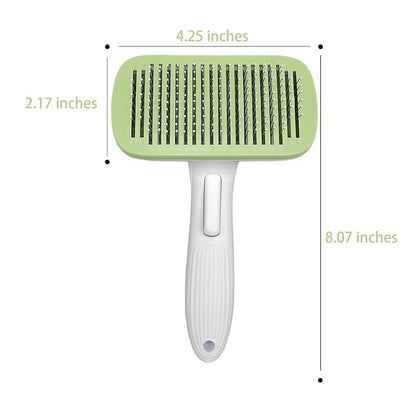 Deshedder Brush for Dogs Short Long Hair with Self Cleaning to Easy Shedding,Suitable for Cats Bunnies,Green