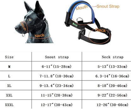 Nylon Dog Muzzle for Small,Medium,Large Dogs Prevent from Biting,Barking and Chewing,Adjustable Loop(XXL/Red)