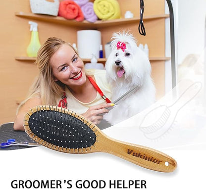 Quiet Ears for Dogs with Dual Sides Dog Brush and Dog Comb, Dogs No Flap Ear Wraps for Anxiety Relief, Calming, with Professinal Grooming Brush