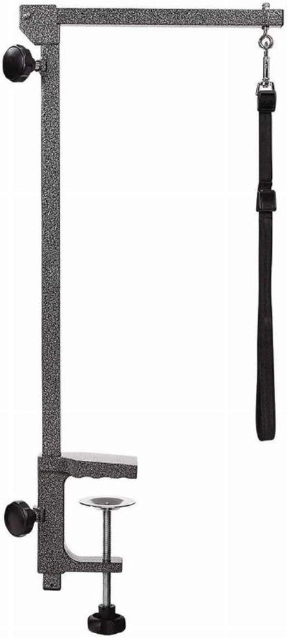 Master Equipment Blue Foldable Grooming Arm for Pets – 24” to 48” in Height, Attaches to Grooming Table Minimum 3” Thick