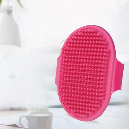 Dog Bath Brush. Dog Washing Brush.2 Sets Short Haired and Long Haired Dog and Cat Bath Brushes (rose)