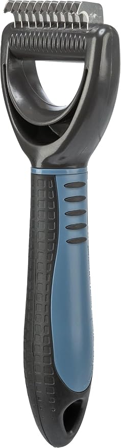 TRIXIE Pet Universal Grooming Rake for Cats and Dogs, Detangle and Thin, 2.5" x 7" (6x18cm)