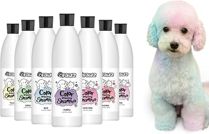 OPAWZ Color Depositing Shampoo for Dogs, Semi-Permanent Hair Dye Coloring, Non-Toxic Colorwash for Pets (Pink, 16.94 fl.oz / 500mL)