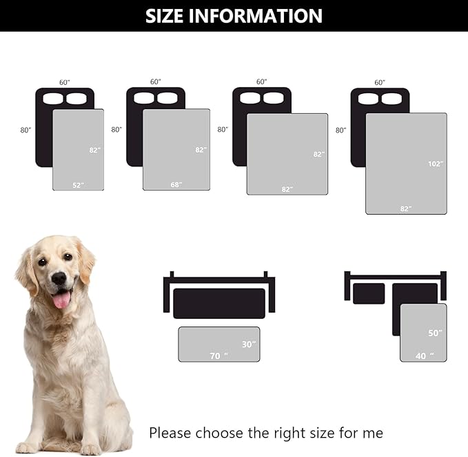 Waterproof Dog Blanket, Washable Anti-Slip Pet Couch Covers for Sofa,Pet Hair Resistant Blankets Bed Chair Furniture Couch Protector for Dogs-82x102,Lightgrey