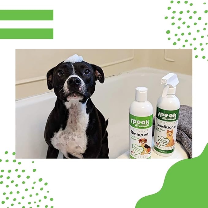 Natural Leave-in Conditioning Dog Spray Refill with Pump, Tea Tree Relief, 1 Gallon