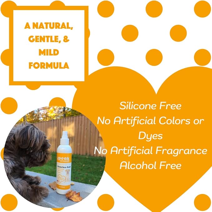 Natural Waterless Bath Spray, Moisturizing Coconut Papaya, for Dogs, 8oz