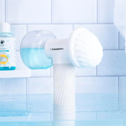Dog Brush with Auto Foam Shampoo Dispenser – Pet Bath & Massage Brush for Dogs and Cats – Soft Silicone Grooming Tool for Easy Cleaning and Relaxing Massage
