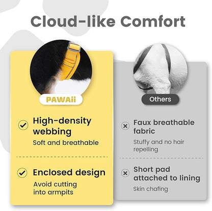 Pawaii Dog Harness for Small Dogs, Dog Harness with Pet ID Tag, No Choke Dog Harness, Adjustable Soft Padded Pet Vest with Easy Control Handle