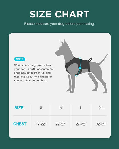 FAYOGOO Tactical Dog Harness for Large Dogs - Mesh Breathable Dog Harness Escape Proof with Handle - No Pull Military Service Dog Vest with Removable Patches for Walking,Training,Hiking