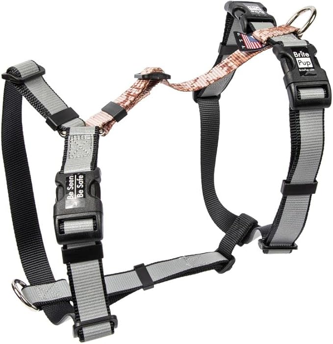 No Pull Harness with Fully Customizable Fitment for XS Dogs - 3M Reflective Heavy Duty Harness for Walking & Training - No Choke Comfortable Collar Design, Made in USA XS-Camo