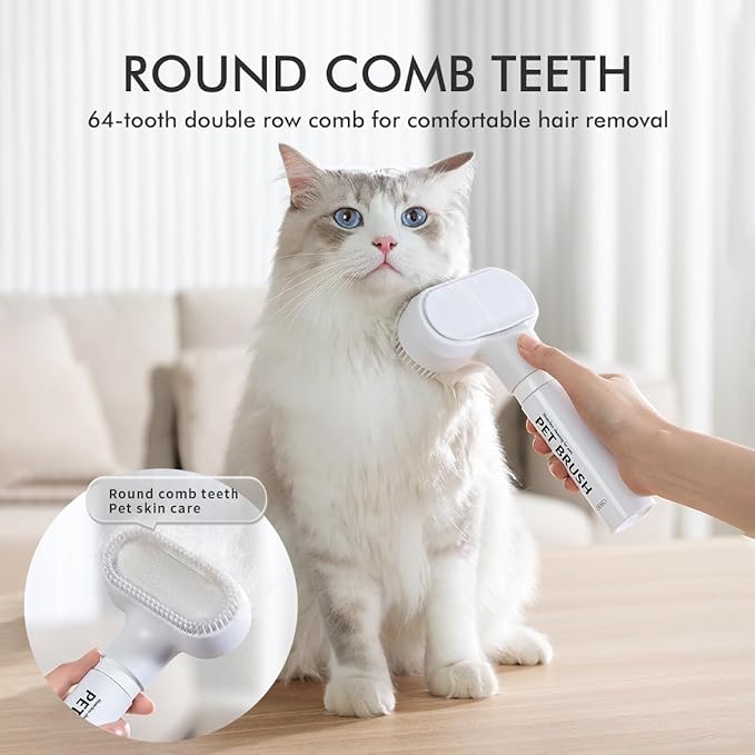 Foaming Soap Dispenser Dog Bath Brush | 2 in 1 Pump Type Pet Bubble Bath Brush | Dog Shampoo Brush with Soap Dispenser for Dogs & Cats Quickly Clean