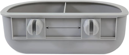 Petmate Vari Dog Kennel 36" and Petmate Double Diner Kennel Bowl, Gray, Small