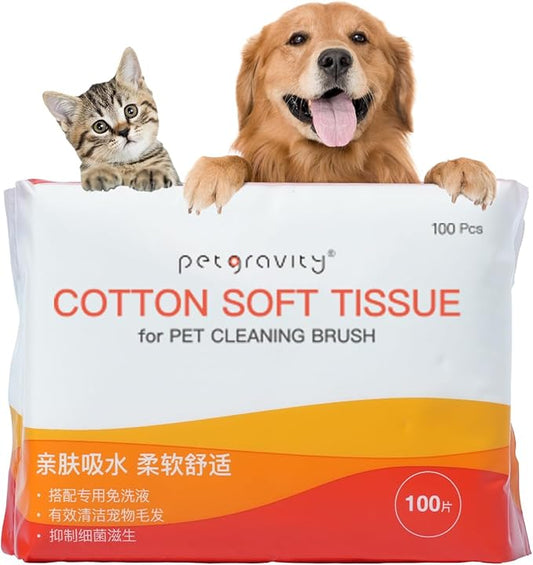 Pet Cotton Tissue for Pet Cleaning Brush Cats Dogs Wipes for Pet Paw Eye Stains Ear Coat Extra Strong Soft Portable