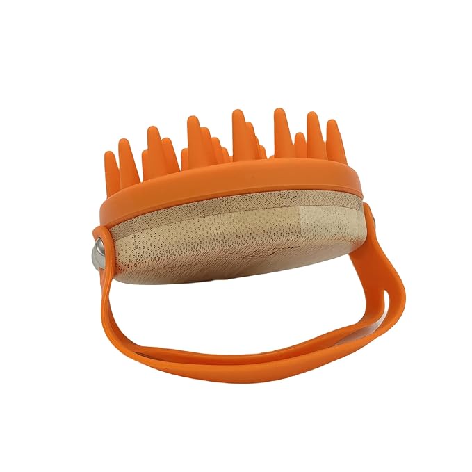Dog Bath Brush | Dog Shampoo Brush | Dog Scrubber for Bath | Dog Washing Brush with Handle | Pets Deshedding & Massaging for Long & Short Haired Dogs and Cats